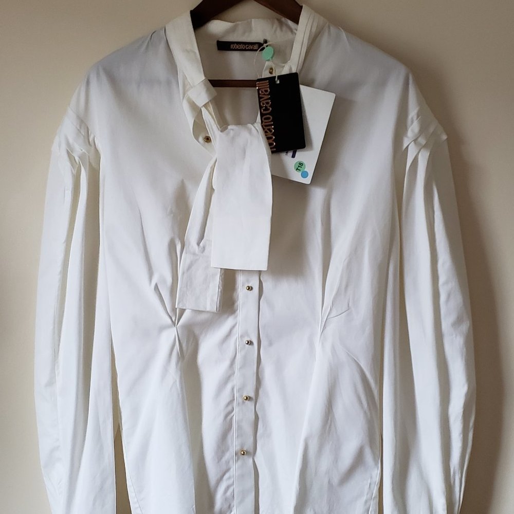 New - "Just Cavalli" White Button-down Shirt